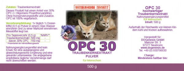 OPC 30 – Traubenextrakt-Pulver – 500g